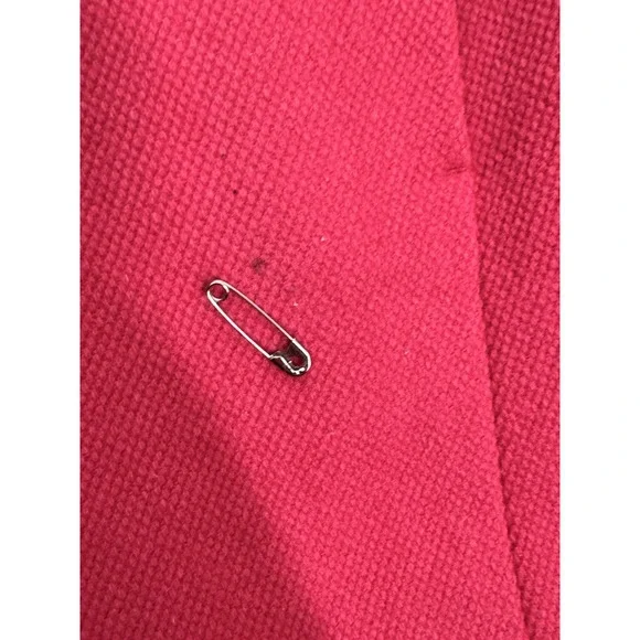 J. Crew Women's Hot Pink Wool Coat With Large Buttons Pleated Back Size 4‎ READ - Picture 9 of 10
